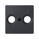 Plate for R/TV inductive sockets graphite Simon 82