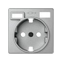 Cover for Schuko socket with 2 USB A + C chargers 10.5W aluminum Simon 82