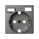 Cover for Schuko Socket Base with 2 USB Chargers A + C 10.5W Titanium Simon 82 Concept
