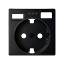 Cover for Schuko Socket Base with 2 USB Chargers A + C 10.5W Matt Black Simon 82 Concept