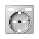 Tapa base enchufe schuko con 2 USB C+C aluminio mate Simon 82
