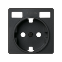 Tapa base enchufe schuko con 2 USB C+C grafito Simon 82