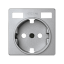Tapa base enchufe schuko con 2 USB C+C aluminio Simon 82