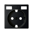 Schuko Socket Cover with 2 USB C+C Matt black Simon 82 Concept