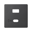 Placa para cargador USB A+C Quickcharge grafito Simon 82