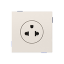 Euro-American modular socket base 16A 127/250 V~ with screw terminal connection sand matte Simon 360