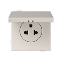 Modular Euro-American socket 16A 127/250 V~ screw terminal IP44 sand matte Simon 360