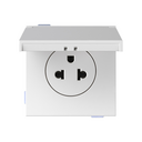 Modular Euro-American socket 16A 127/250 V~ screw terminal IP44 white matte Simon 360