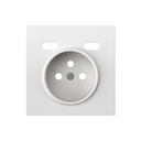 Cover for French socket + 2USB C+C white matte Simon 360