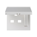 Tapa IP44 con dispositivo de seguridad para la base de enchufe británica blanco mate Simon 360
