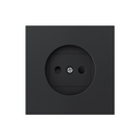 Cover for bipolar socket base matte black Simon 360