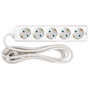 POWER STRIP 5 SCHUKO SOCKETS WITH 2M CABLE WHITE