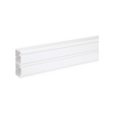 PVC trunking of 2m 130x55mm with 2 compartments for K45 functions in white color