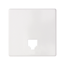 Plate for telephone sockets with RJ11 and RJ12 connectors white Simon 82