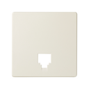 Plate for telephone sockets with RJ11 and RJ12 connectors ivory Simon 82
