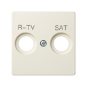 Накладка для розетки R-TV+SAT с пиктограммой "R-TV SAT" цвета слоновая кость Simon 82
