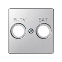 Placa para tomadas indutivas de R-TV+SAT alumínio frio Simon 82 Detail