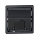 Angled voice and data plate with dust cover for 1 RJ45 connector graphite Simon 82