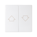Tecla dupla para mecanismos de persianas com encravamento de segurança branco mate Simon 82 Concept