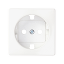 Tampa com dispositivo de segurança para base de tomada schuko branco mate Simon 82 Concept