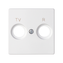 Placa para tomadas indutivas de R-TV branco mate Simon 82 Concept