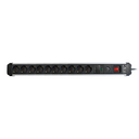 EXTRAPOWER POWER STRIP 10 SOCKETS 16A 250V~ ALUMINUM WITH SURGE PROTECTION, 1.5M CABLE H05VV-F 3G1.5MM² SIMON BRICO