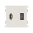 Cargador USB doble A+C Quickcharge 3.1A 127/30V~ blanco Simon 26