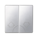 Touche double pour mécanisme de volets sans verrouillage de sécurité aluminium Simon 82