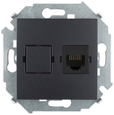 Розетка для передачи данных RJ45 Cat.5e UTP (Systimax) цвета графит Simon 15