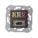 Conector VGA HD15 + 3RCA