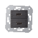 Conector 2xUSB 2.0 tipo A Simon 75