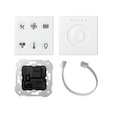 Custom button box 6 functions lighting, blinds and temperature with LON coupling unit and slide control white Simon 82 Sense