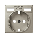 Cover for Schuko Socket Base with 2 USB Type A Chargers 10.5W Champagne Simon 82 Concept