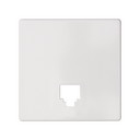 Placa para tomadas telefónicas com conetores RJ11 e RJ12 branco mate Simon 82 Concept