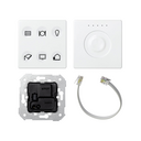 Botoneira Custom 6 funções controlo de iluminação e persianas com acoplador KNX e Slide Control branco Simon 82 Sense