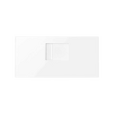 Voice and data cover with dust cover for 1 gloss white RJ45 connector Simon 100