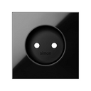 Cover for bipolar socket outlet gloss black Simon 100