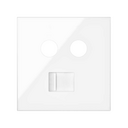 Cover for inductive sockets R / TV + SAT and RJ45 voice and data gloss white Simon 100