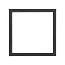 Frame for 1 element matt black Simon 100