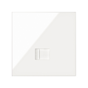 Kit front para 1 elemento con 1 conector informático RJ45 6 UTP con adaptador blanco brillante Simon 100