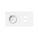 Kit avant pour 2 modules avec 1 prise Schuko et 2 prises USB blanc mat Simon 100