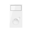 Vertical 2-element front kit with key and integrated USB charger base gloss white Simon 100