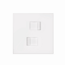 Kit face avant pour 1 élément avec 2 connecteurs RJ45 blanc mat Simon 100
