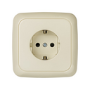 Base de enchufe schuko monobloc 16 A 250 V~ con disp. seguridad y sistema de embornamiento tornillo marfil Simon 31