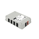 Caja distribuidora de 2 circuitos con 1 entrada de 3p con figura Wieland GST18i, 4 salidas de 3p para circuito estándar, 1 entrada de 3p con figura Wieland GST18i y 4 salidas de 3p