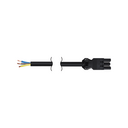 Female quick connection patch cord - Free end RZ - 0.6 kV 3-pole with 2 meters length in halogen-free material with section of 3 x 2.5mm² graphite