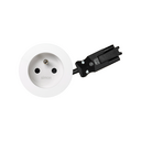 Kit Flash 60 consisting of french-belgian power socket end in Quick-connection connector white Simon 400