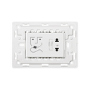 Shaver socket outlet 3 modules white Simon 82