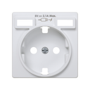 Base de enchufe schuko 16A 250~ con doble cargador USB A+A 2,1A 10,5W con tapa blanco Simon 82