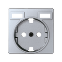 Schuko Socket Base with Integrated Dual USB Charger + Cover Aluminium Simon 82 Concept